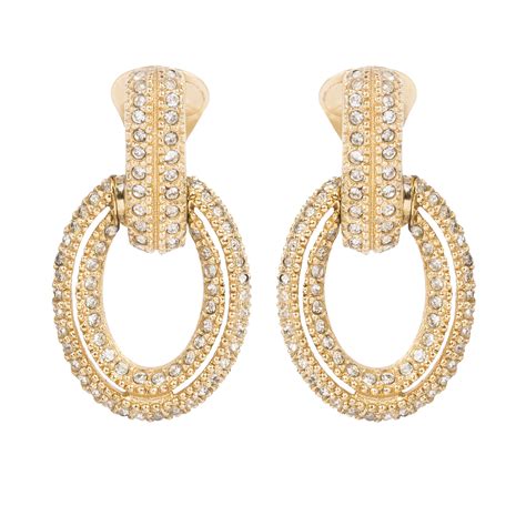 christian dior earrings hoops|Christian Dior earrings for sale.